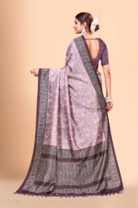 Digital Printed Silk Saree for Women | Soft & Lightweight | Elegant Traditional Wear with Blouse Piece | 5.50M Saree - Image 6