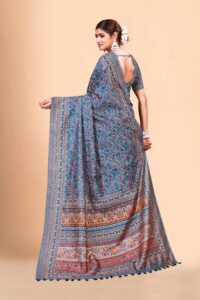 Digital Printed Silk Saree for Women | Elegant Traditional Ethnic Wear | Soft & Lightweight | 5.5m Saree + 0.8m Blouse - Image 5