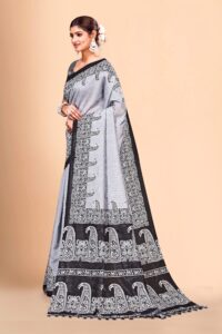 Digital Printed Silk Saree for Women | Traditional Ethnic Wear | 5.5m Saree with 0.8m Blouse | Soft & Lightweight - Image 6