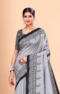 Digital Printed Silk Saree for Women | Traditional Ethnic Wear | 5.5m Saree with 0.8m Blouse | Soft & Lightweight - Image 2