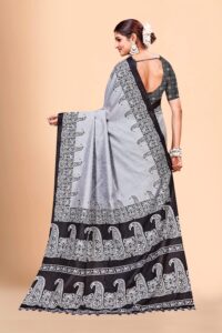 Digital Printed Silk Saree for Women | Traditional Ethnic Wear | 5.5m Saree with 0.8m Blouse | Soft & Lightweight - Image 4